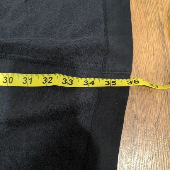 Athleta Womens Compact Coaster Long Wrap Cardigan Sweater Size S Black Ribbed - Picture 12 of 12